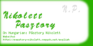 nikolett pasztory business card